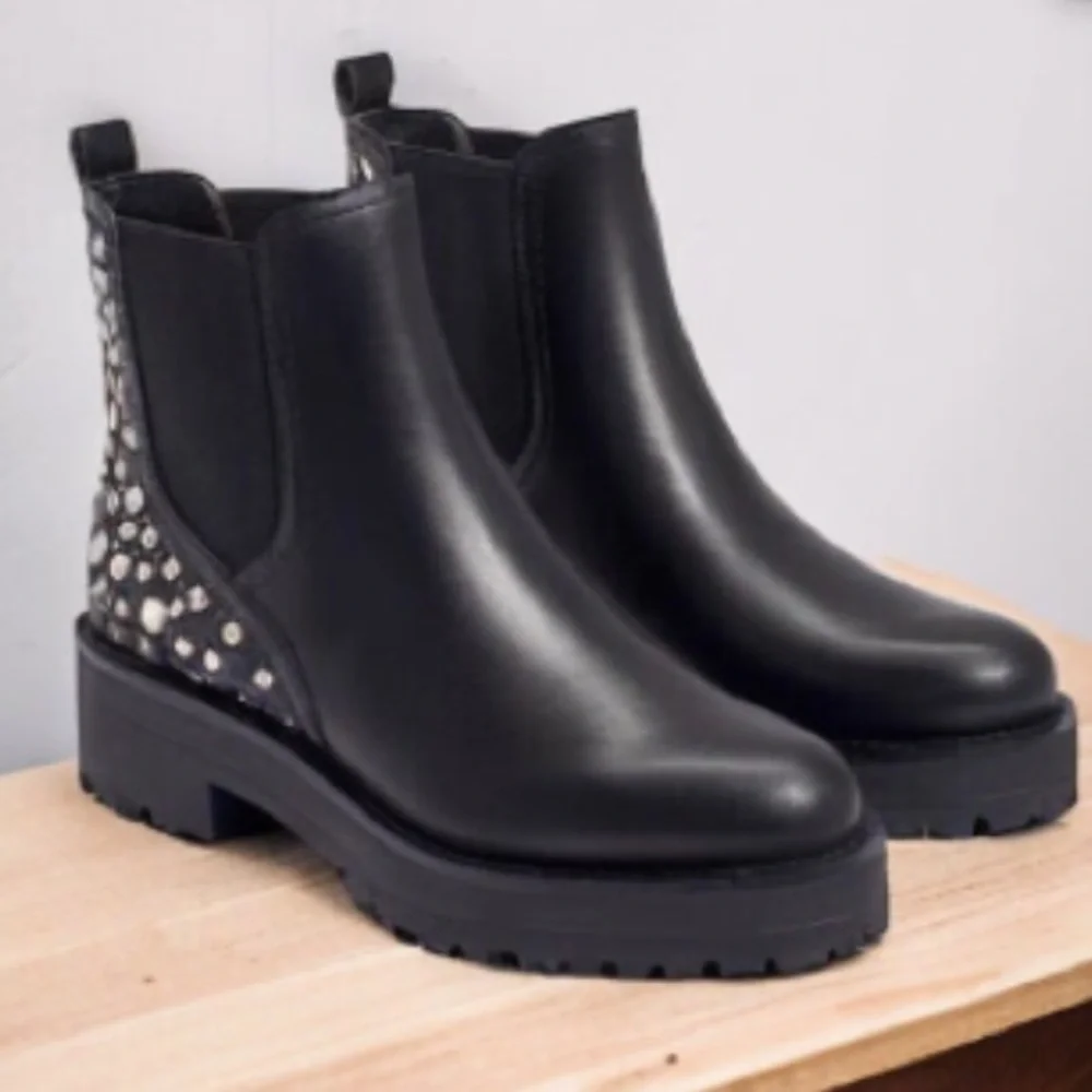 Sam Edelman Jayln Platform Studded Lug Sole Chelsea Boot